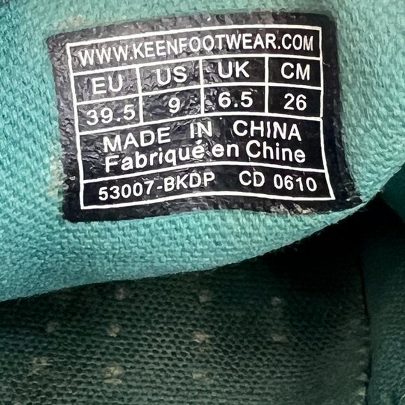 Keen Shoe Women 9 Leather Canvas Low Top Lace Up Sneaker Hike Trail Work Core Go - Picture 11 of 11